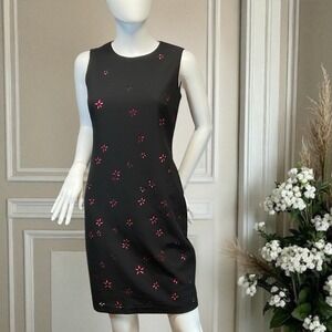 Laundry by Shelli Segal Black Sleeveless Sheath Dress Women's Size 4